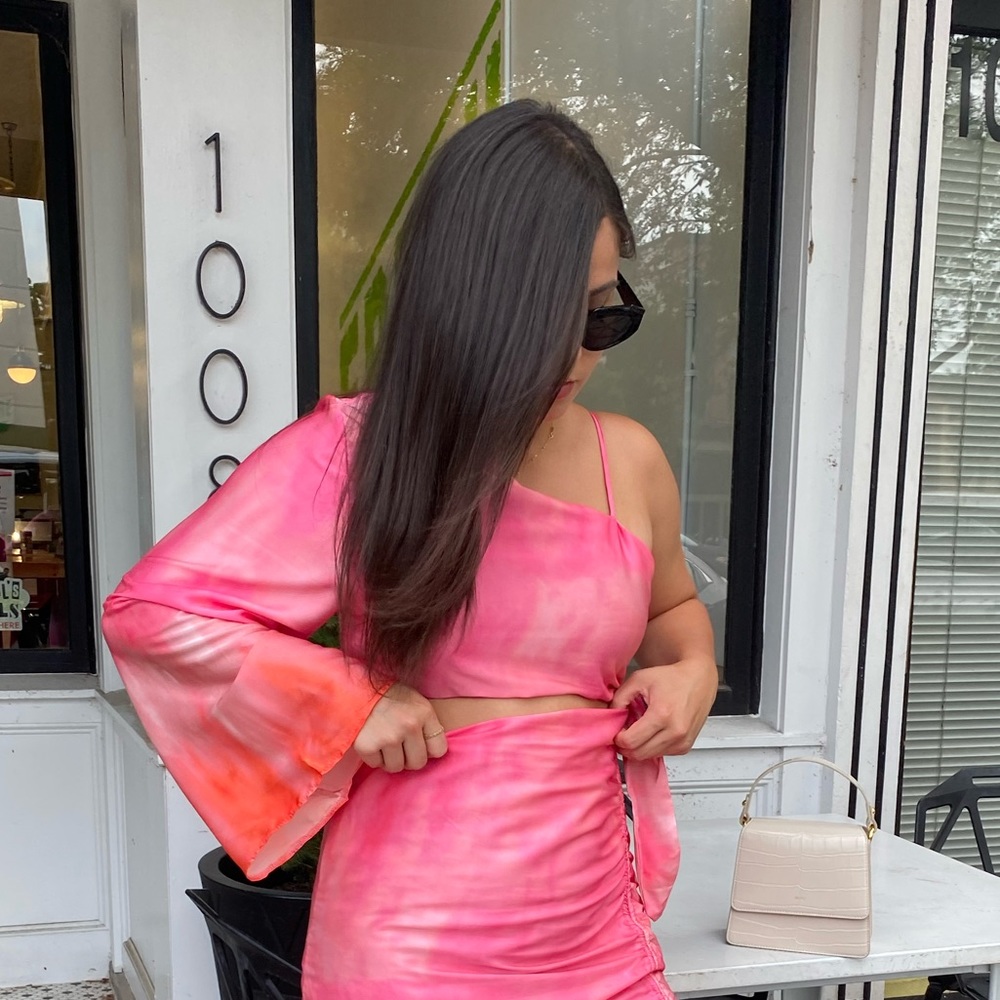 Tie Dye One Shoulder Crop Top